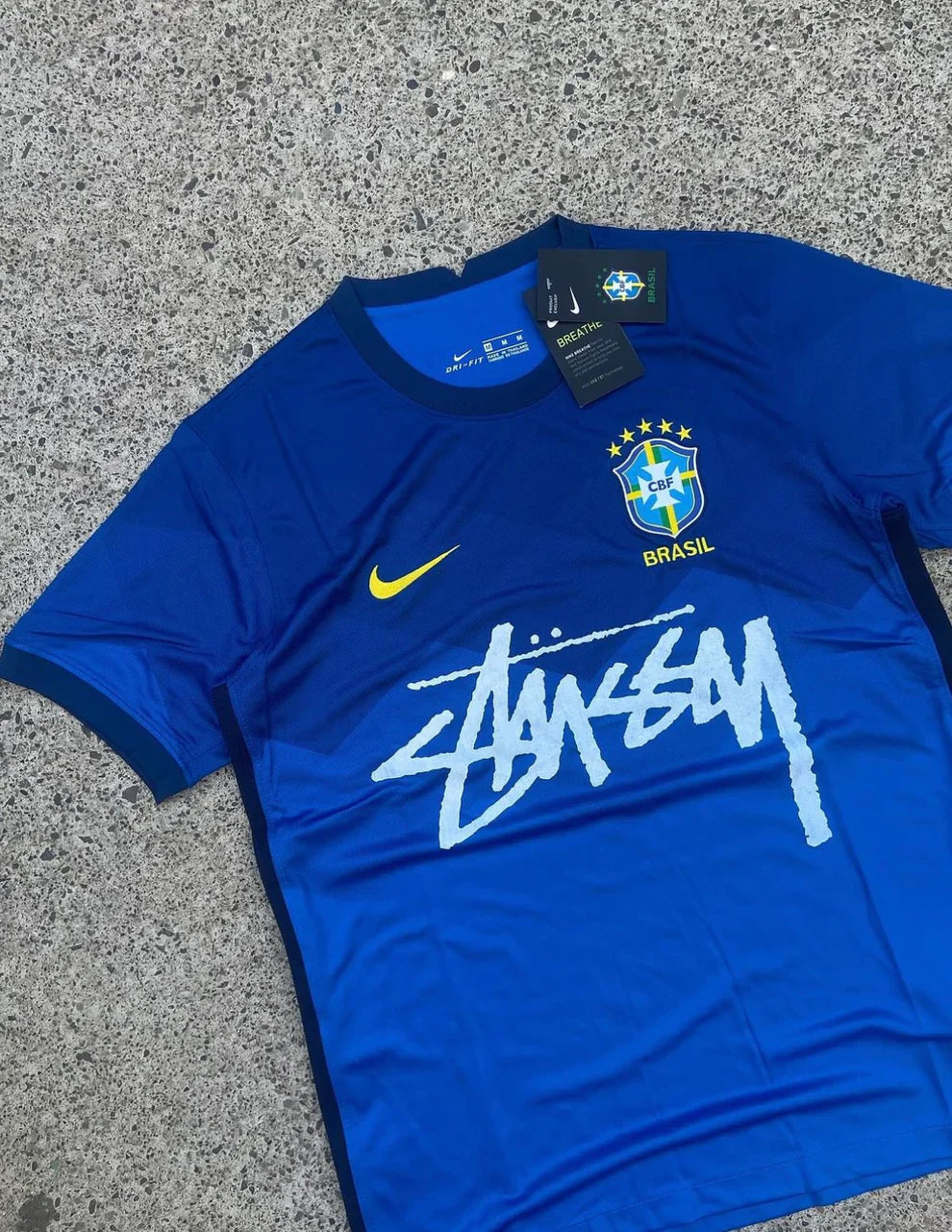 STÜSSY X “BRAZIL” JERSEY - BLUE (2020/21 Edition)